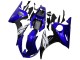 2003-2004 Blue White Glossy Black Yamaha YZF R6 Motorcycle Fairings
