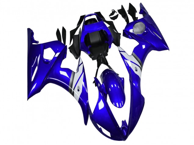 2003-2004 Blue White Yamaha YZF R6 Motorcycle Fairings