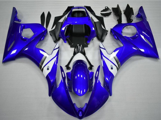 2003-2004 Blue White Yamaha YZF R6 Motorcycle Fairings