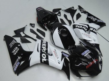 Custom 2004-2005 White Glossy Black Repsol Honda CBR1000RR Motorcycle Fairings