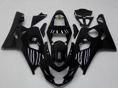 Custom 2004-2005 Glossy Black Suzuki GSXR 600/750 Motorcycle Fairings