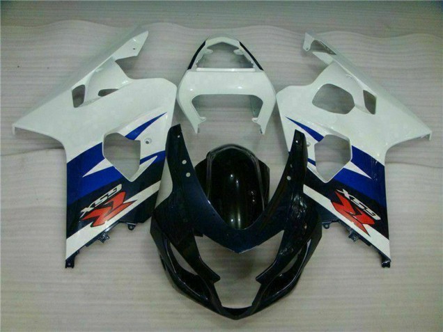 2004-2005 White Blue Glossy Black Red Suzuki GSXR 600/750 Motorcycle Fairings