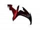 2004-2006 Glossy Black Red Flame Yamaha YZF R1 Motorcycle Fairings