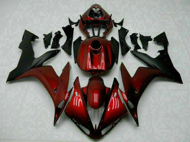 2004-2006 Maroon Red Matte Black Yamaha YZF R1 Motorcycle Fairings
