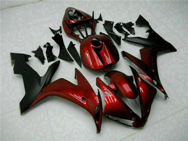 2004-2006 Maroon Red Matte Black Yamaha YZF R1 Motorcycle Fairings