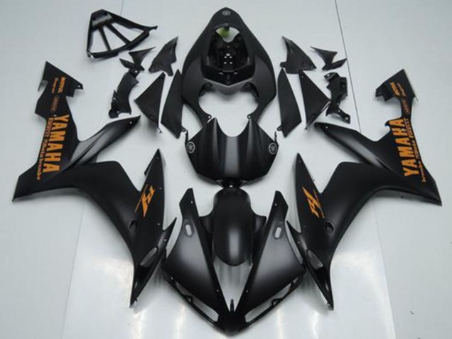 2004-2006 Matte Black Orange Yamaha YZF R1 Motorcycle Fairings