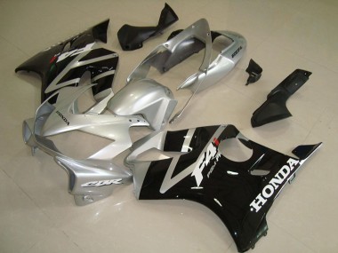 Custom 2004-2007 Silver Glossy Black Honda CBR600 F4i Motorcycle Fairing