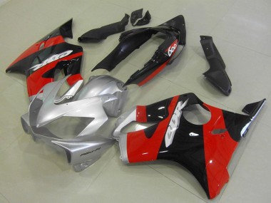 Custom 2004-2007 Silver Red Glossy Black Honda CBR600 F4i Motorcycle Fairings