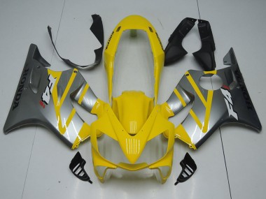 Custom 2004-2007 Yellow Silver Honda CBR600 F4i Motorcycle Fairings