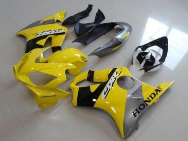Custom 2004-2007 Yellow Silver Glossy Black Honda CBR600 F4i Motorcycle Fairings