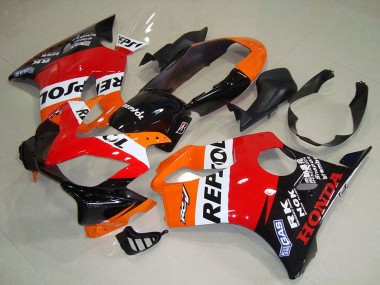 Custom 2004-2007 Orange White Red Glossy Black Repsol Honda CBR600 F4i Motorcycle Fairing