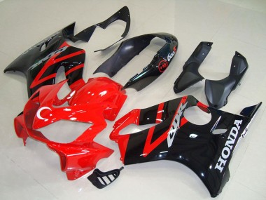 Custom 2004-2007 Red Glossy Black Honda CBR600 F4i Motorcycle Fairing Kits