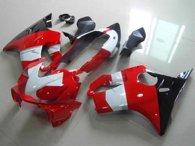 Custom 2004-2007 White Red Glossy Black Honda CBR600 F4i Motorcycle Fairing