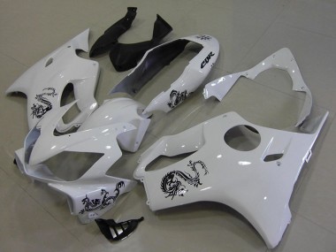 Custom 2004-2007 White Dragon Honda CBR600 F4i Motorcycle Fairings