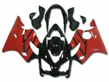 Custom 2004-2007 Red Glossy Black Honda CBR600 F4i Motorcycle Fairings Kits