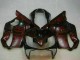 2004-2007 Glossy Black Red Flame Honda CBR600 F4i Motorcycle Fairings