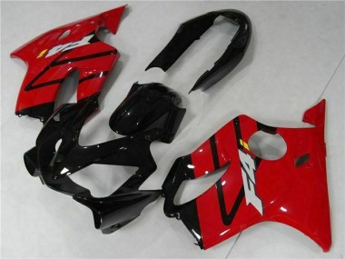 Custom 2004-2007 Red Glossy Black Honda CBR600 F4i Bike Fairings
