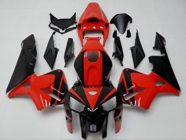 Custom 2005-2006 Red Black Honda CBR600RR Abs Fairings