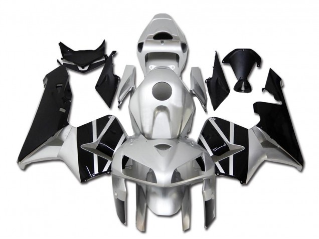 2005-2006 Silver Black Honda CBR600RR Motorcycle Fairing