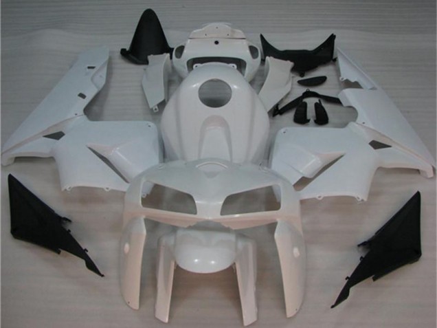 2005-2006 White Honda CBR600RR Motorcycle Fairing Kits