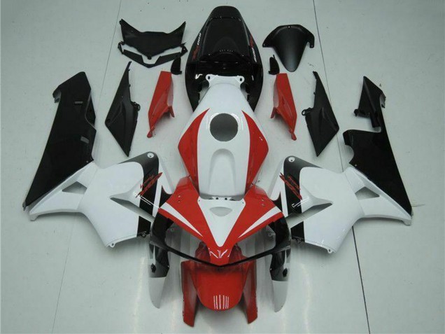 2005-2006 White Red Black Honda CBR600RR Motorcycle Fairing Kits