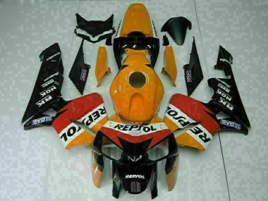 Custom 2005-2006 Orange White Red Black Repsol Honda CBR600RR Motorcycle Fairings