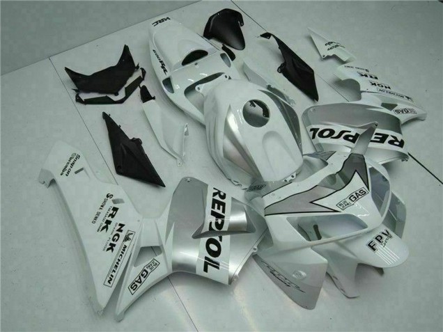 2005-2006 White Honda CBR600RR Motorcycle Fairing