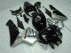 2005-2006 Glossy Black Silver Honda CBR600RR Motorcycle Fairings