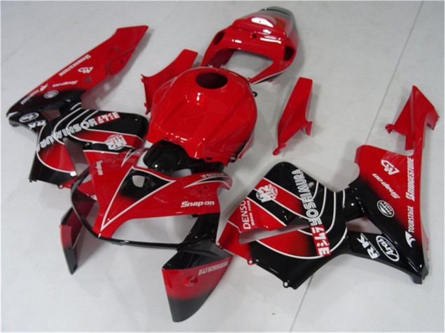 2005-2006 Red Black Honda CBR600RR Motorcycle Fairings Kit