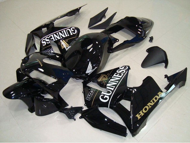 2005-2006 Glossy Black Gunness Honda CBR600RR Motorcycle Fairings