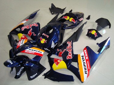 Custom 2005-2006 Dark Blue Orange Red Bull Repsol Honda CBR600RR Motorcycle Fairings