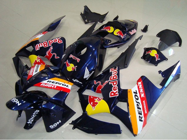 2005-2006 Dark Blue Orange Red Bull Repsol Honda CBR600RR Motorcycle Fairings