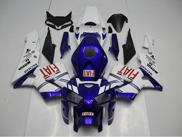 2005-2006 White Blue Red Fiat Honda CBR600RR Motorcycle Fairings
