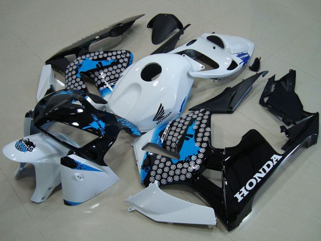 2005-2006 White Blue Black Honda CBR600RR Motorcycle Fairings