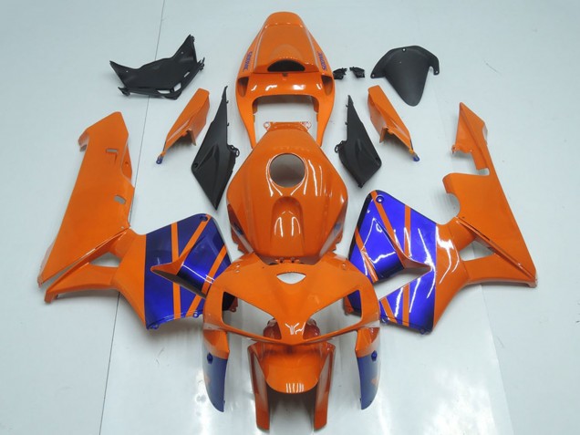 2005-2006 Orange Blue Honda CBR600RR Motorcycle Fairings