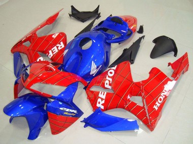 Custom 2005-2006 Blue Red Spider Man Repsol Honda CBR600RR Motorcycle Fairings