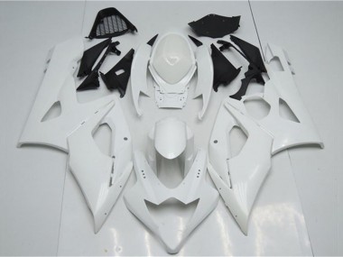 Custom 2005-2006 White Suzuki GSXR 1000 Motorcycle Fairings