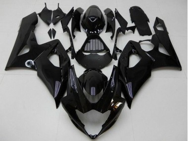 Custom 2005-2006 Glossy Black Suzuki GSXR 1000 Motorcycle Fairing Kits