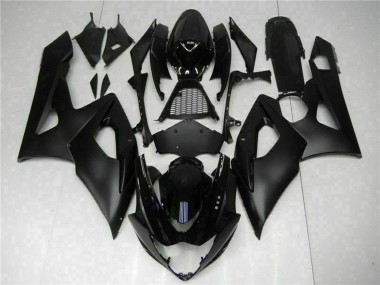 Custom 2005-2006 Glossy Black Matte Black Suzuki GSXR 1000 Bike Fairings