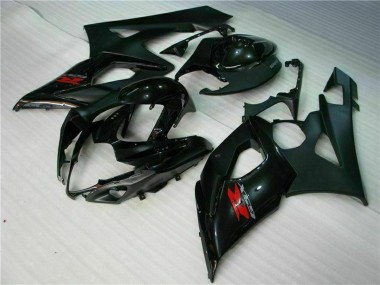 Custom 2005-2006 Glossy Black Matte Black Red Suzuki GSXR 1000 Motorcycle Fairing
