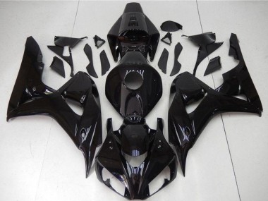 Custom 2006-2007 Glossy Black Honda CBR1000RR Motorcycle Fairings