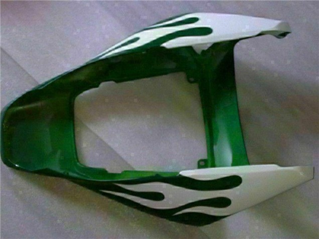 2006-2007 White Green Flame Honda CBR1000RR Motorcycle Fairings