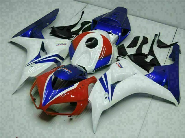 2006-2007 White Red Blue HRC Honda CBR1000RR Motorcycle Fairing Kits
