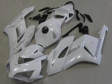 Custom 2006-2007 White with Silver Decals Honda CBR1000RR Motorcycle Fairings