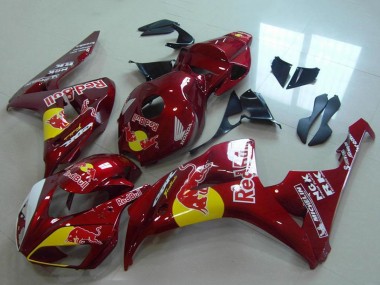 Custom 2006-2007 Red Yellow White Red Bull Honda CBR1000RR Motorcycle Fairings