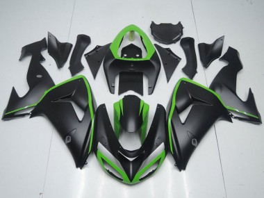 Custom 2006-2007 Green Matte Black Kawasaki ZX10R Motorcycle Fairing
