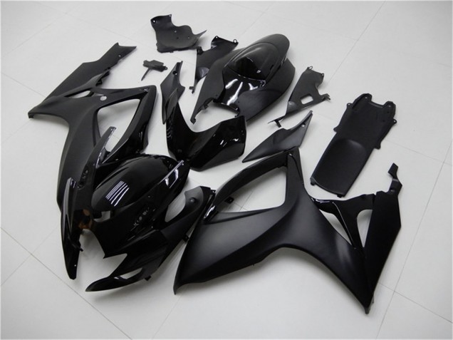 2006-2007 Matte Black Glossy Black Suzuki GSXR 600/750 Motorcycle Fairings