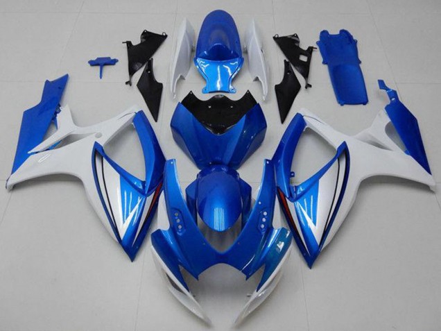 2006-2007 White Blue Suzuki GSXR 600/750 Motorcycle Fairings