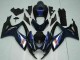 2006-2007 Glossy Black Blue Suzuki GSXR 600/750 Motorcycle Fairings