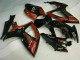 2006-2007 Glossy Black Red Suzuki GSXR 600/750 Motorcycle Fairings